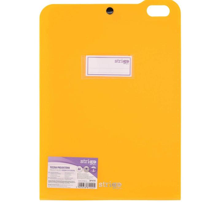 Iratgyűjtő PP, A4, függőleges, 5 rekesz, Strigo tűzőkapocs záródással