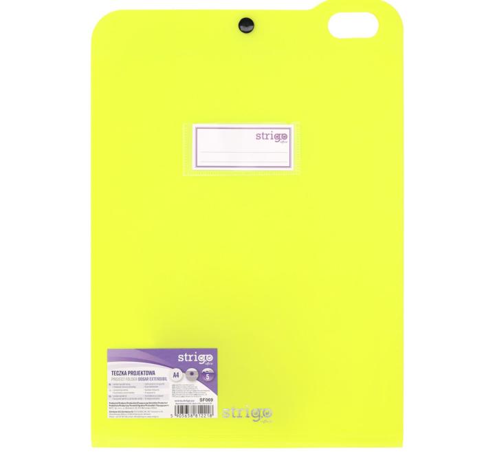 Iratgyűjtő PP, A4, függőleges, 5 rekesz, Strigo tűzőkapocs záródással