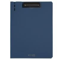 Clipboard vertical A4 cu clip metalic lateral,suport stilou,albastru