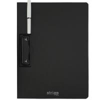 Clipboard orizontal A4 cu clip metalic lateral,suport stilou,negru
