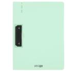 A4-es függőleges felíró tábla oldalsó fémkapoccsal, tolltartóval, menta színű