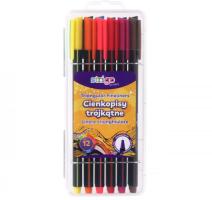 Fineliner triunghiulare 12 culori,0,4 mm Strigo