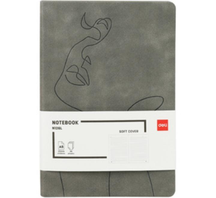 Irodai jegyzetfüzet 96 lap 80g,diktálás,bőrborító,szürke