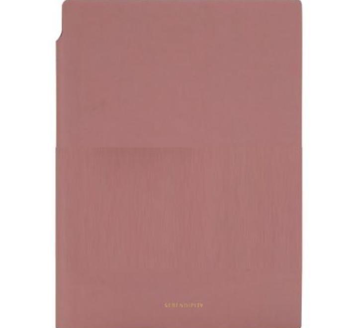 Irodai jegyzetfüzet 112 lap 80g,vonalas,bőrborítás,rózsaszin