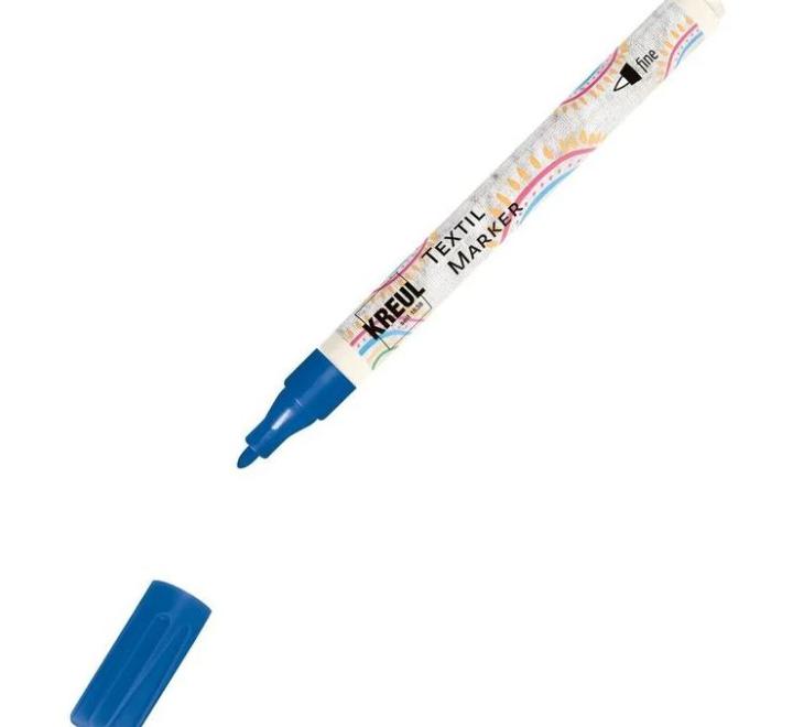 Kreul F kék textil marker