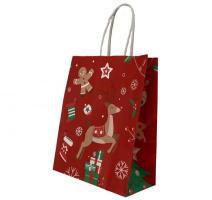 Punga hartie maner rasucit 26 x 12 x 35cm cerb craciun