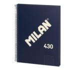 Füzet A4 80 lapos simalapú spirálos Milan kék