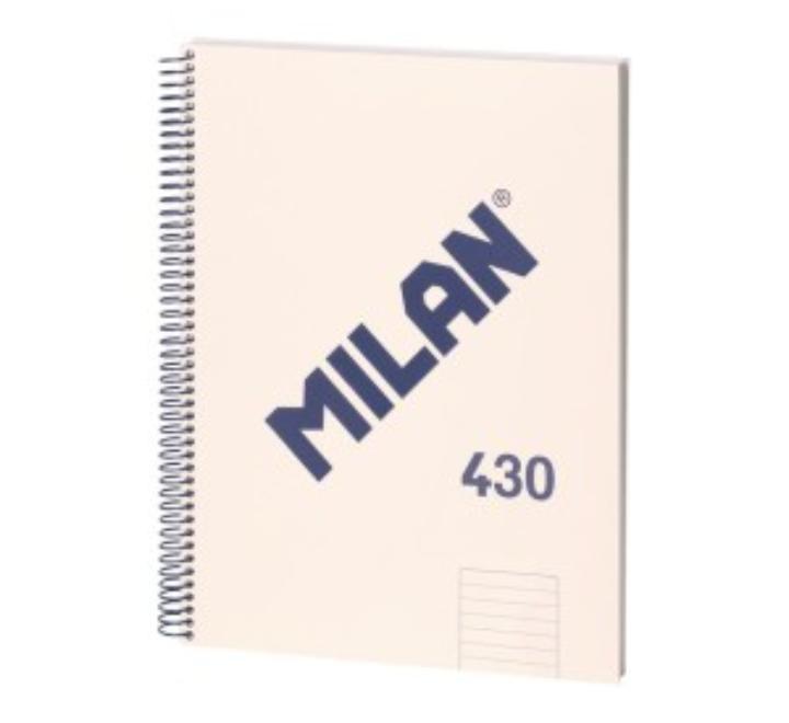 Füzet A4 80 lapos vonalas spirálos Milan bézs