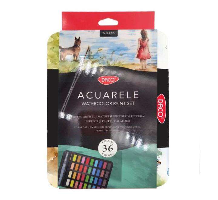 Akvarellfesték 36 szín fémdobozban