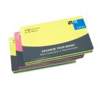 Öntapadós jegyzettömb szett 75x125mm 80 lap Neon sárga