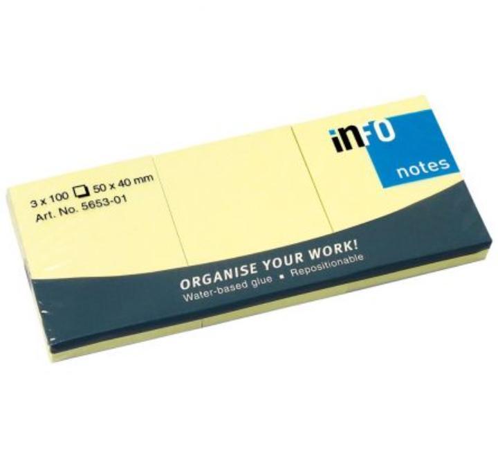 Öntapadós jegyzettömb szett 40x50mm 100 lap