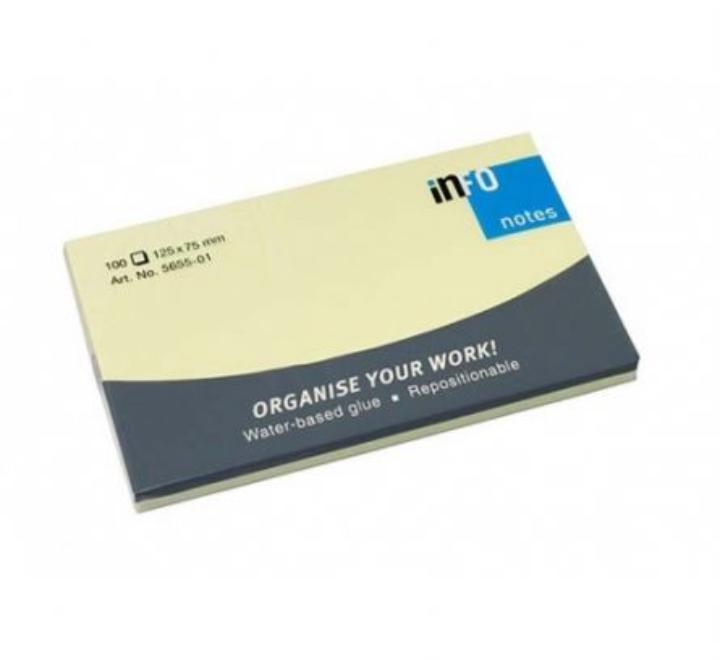 Öntapadós jegyzettömb 75x125mm 100 lap Info