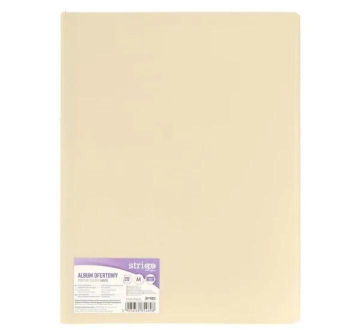 Irattartó mappa PP A4 20 fólia, bézs