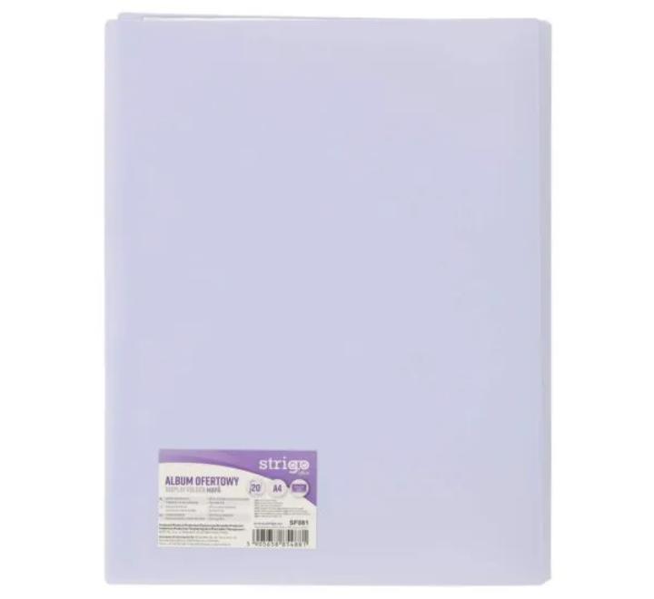 Irattartó mappa PP A4 20 fólia, lila