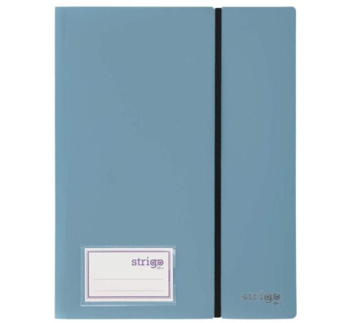 A4-es PPMappa,elasztikus 30 lap, szürkéskék