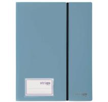Mapa PP A4 cu elastic 30 folii protectie, gri-albastru