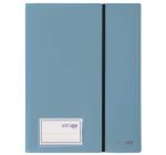 A4-es PPMappa,elasztikus 30 lap, szürkéskék