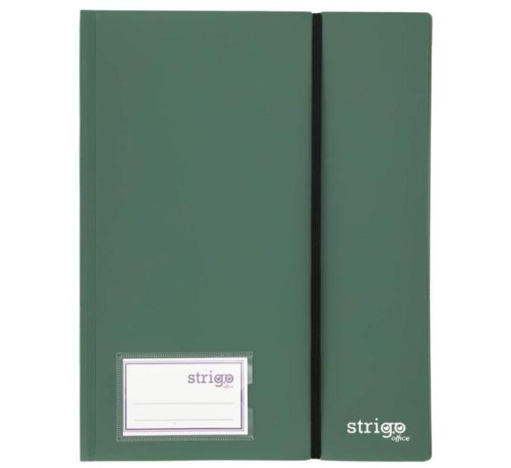 A4 PP A4-esMappa, elasztikus 40 védőlappal, sötétzöld színben