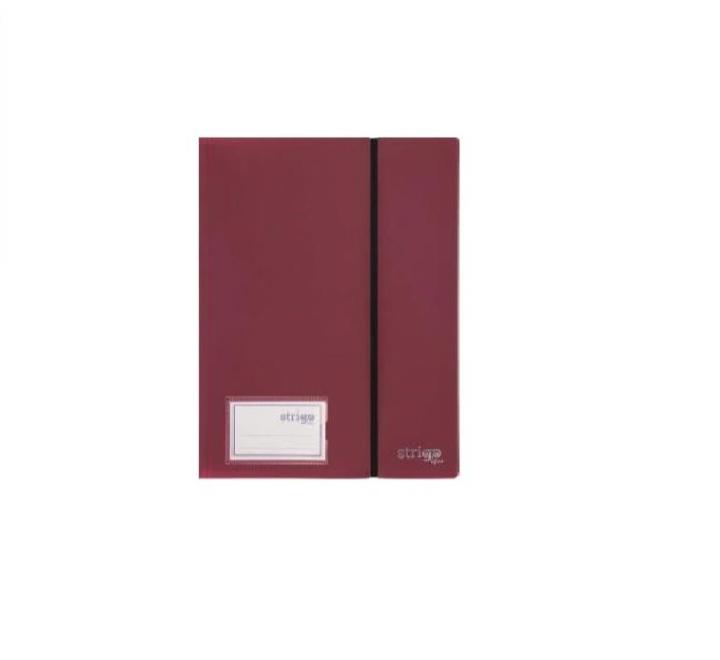 A4 PP A4-esMappa, elasztikus ,40 védőlappal, bordo