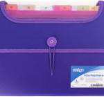 Bővíthető mappa A4, 6 rekesszel, lila színű