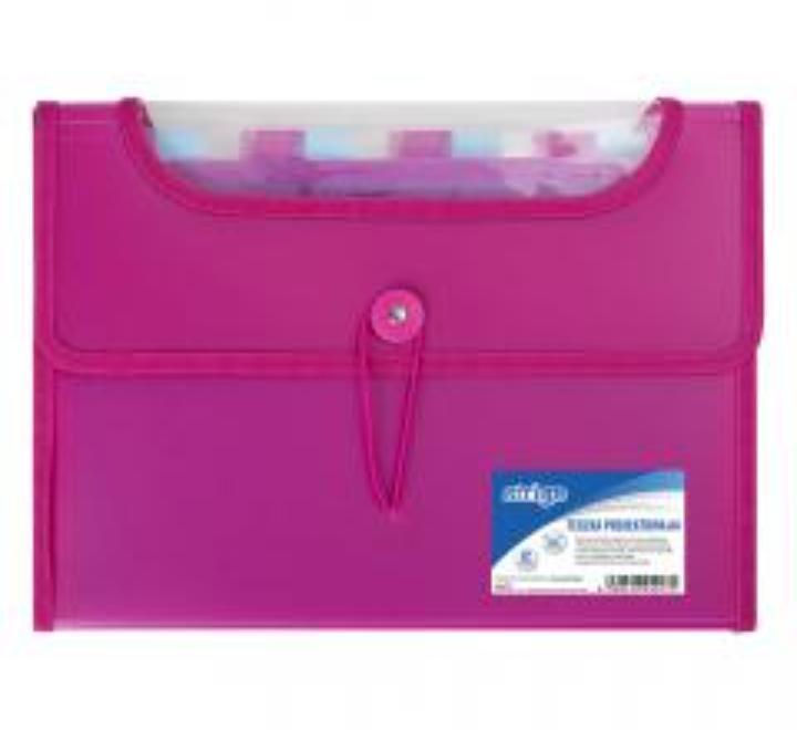 Bővíthető mappa A4 ,12 rekesszel, rózsaszínű