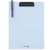 Clipboard vertical A4 suport stilou, albastru deschis