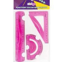 Trusa geometrie flexibila 3 piese, roz