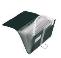 Mapa pp A4 extensibila cu 12 compartimente negru