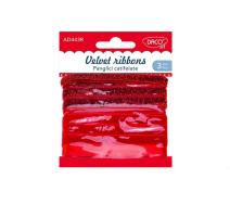 Panglica catifelate 3 colors, 1cm x 3m