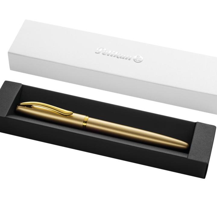 Töltőtoll Jazz Noble Elegance, díszdobozban,  aranysárga színben