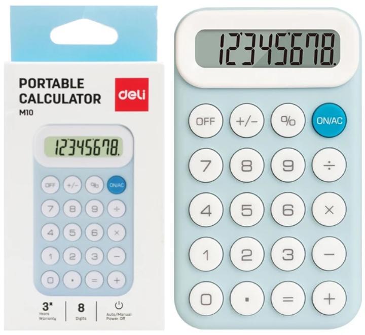 Zsebszámológép 8 dig M10 Deli M10 - kék