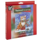 Diamond painting xmas 20x20 cm Cat