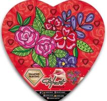 Diamond painting forma inima 29x29 cm