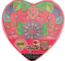 Gyémántszemes kép, forma sziv 29x29 cm