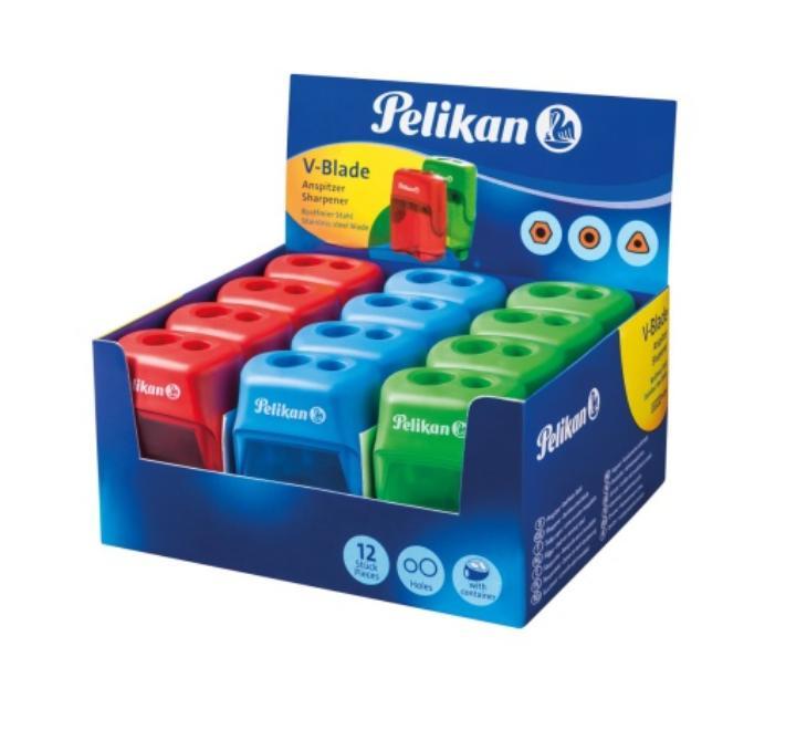 V-Blade dupla élező tartályos, műanyag, különböző színekben