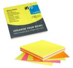 Öntapadós jegyzettömb Info 75x75mm 4 szin neon,320 lap