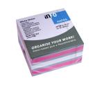 Öntapadós jegyzettömb Info 75x75mm rózsaszin-lila-fehér 450 lap