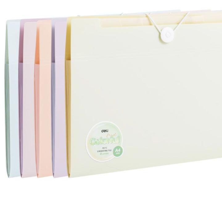 Műanyag mappa gumival,7 elválasztó részel Macarons Deli