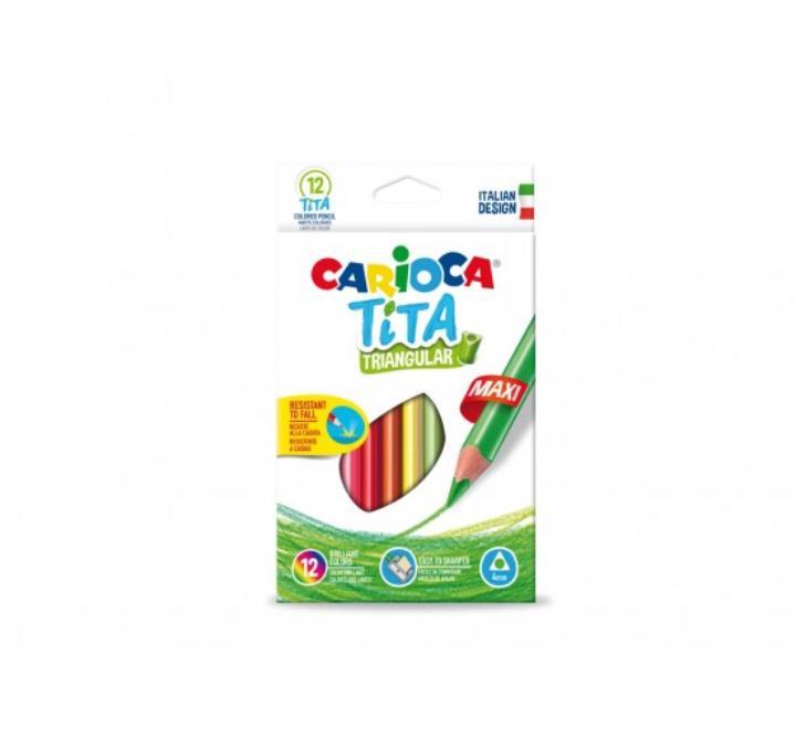 Színes ceruzák Tita háromszög alakú Maxi Carioca 12/szett