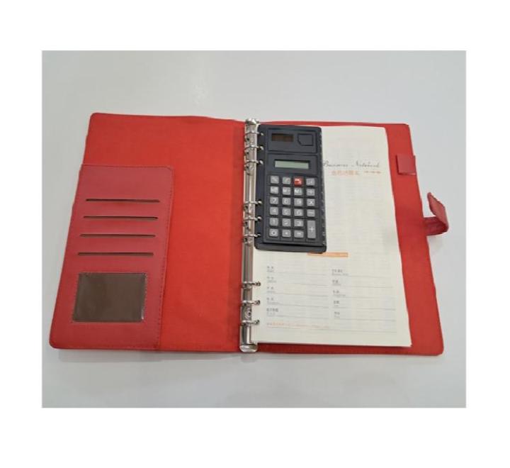 Szervező A4 +számológép,piros