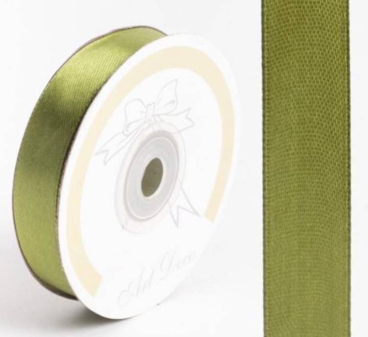 Panglica satin verde 15mmx25m