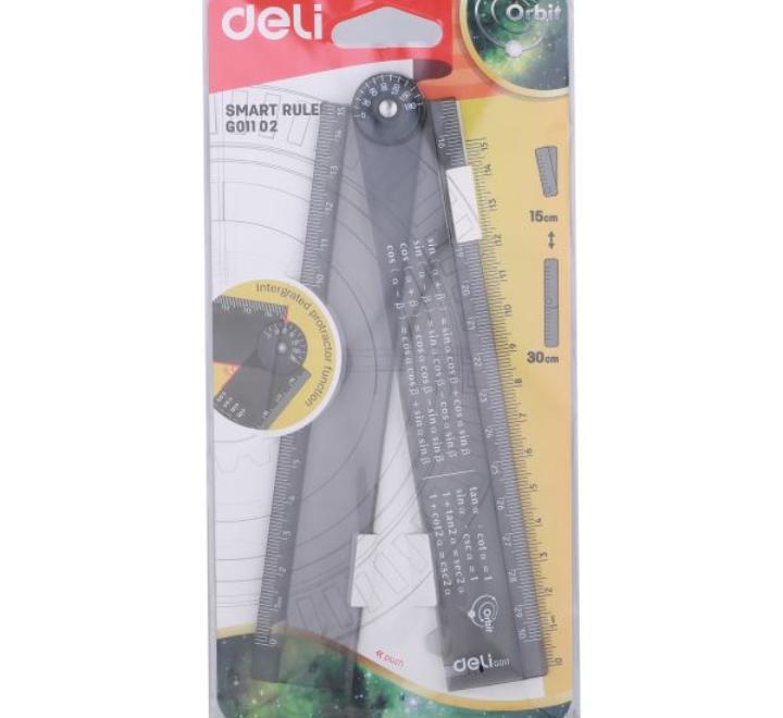 Smart összecsukható 30 cm-es fekete átlátszó Deli