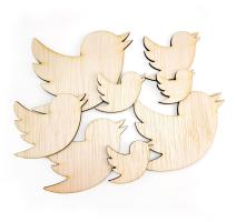 12 darabos fa madár díszkészlet