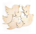 12 darabos fa madár díszkészlet