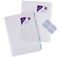 Műanyag mappa A4 5 részes átlátszó