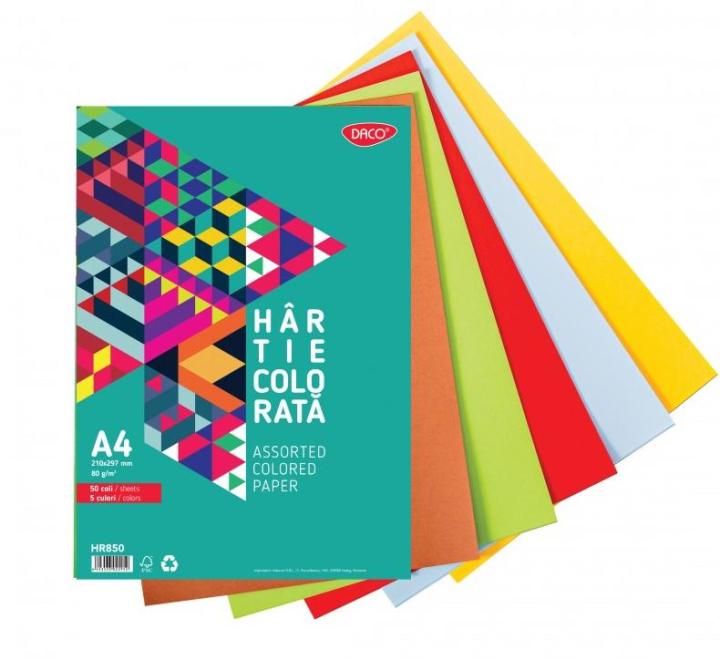 Színes papír 50 lap Sinar