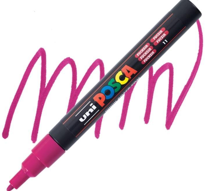 Posca UNI PC-3M Marker 0,9-1,3 mm - fukszia színben