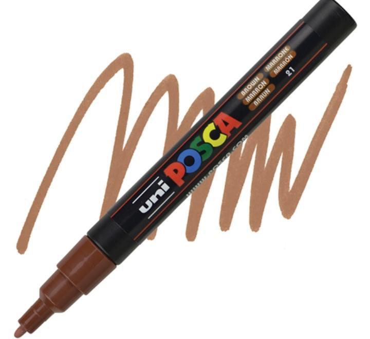 Posca UNI PC-3M jelölő 0,9-1,3 mm - barna