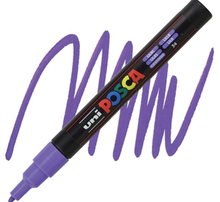 Marker UNI PC-3M Posca 0,9-1,3 mm - mov/liliac