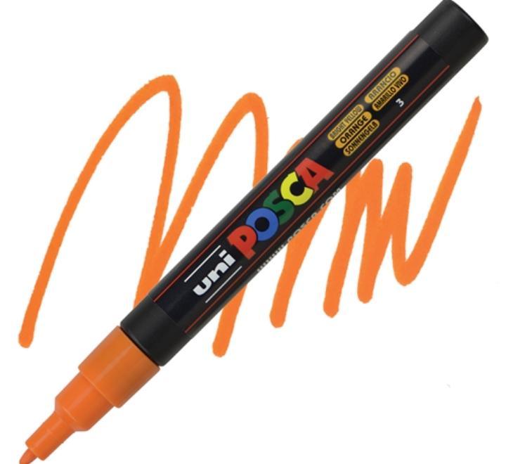 UNI PC-3M Posca jelölő 0,9-1,3 mm - narancs színű